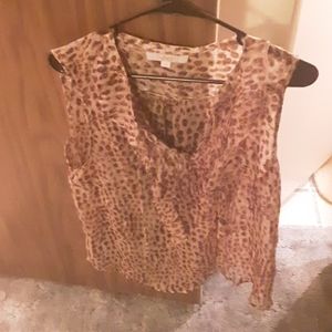 Leopard print see through tank